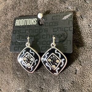 0059-Chico's Black and Silver Earrings